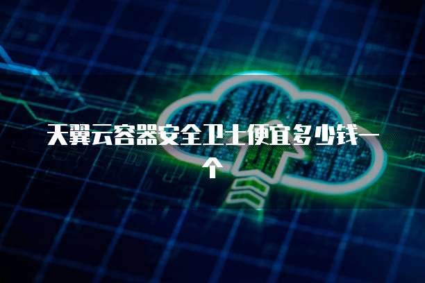 天翼云容器安全卫士便宜多少钱一个