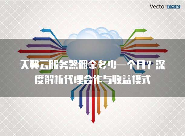 天翼云服务器佣金多少一个月?深度解析代理合作与收益模式