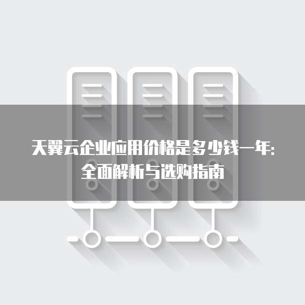 天翼云企业应用价格是多少钱一年:全面解析与选购指南