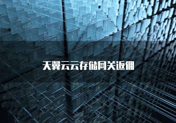 天翼云云存储网关返佣