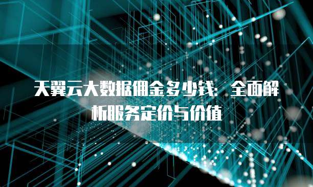 天翼云大数据佣金多少钱:全面解析服务定价与价值