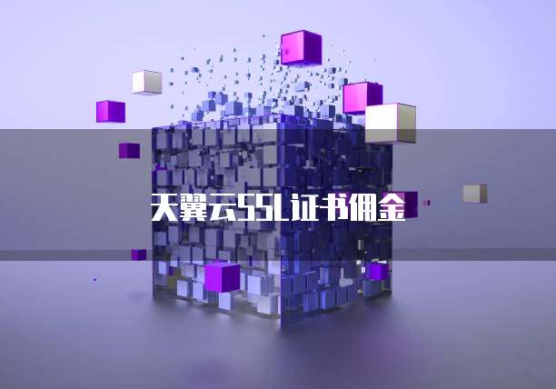 天翼云SSL证书佣金