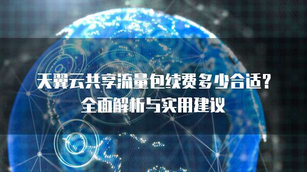 天翼云共享流量包续费多少合适？全面解析与实用建议  