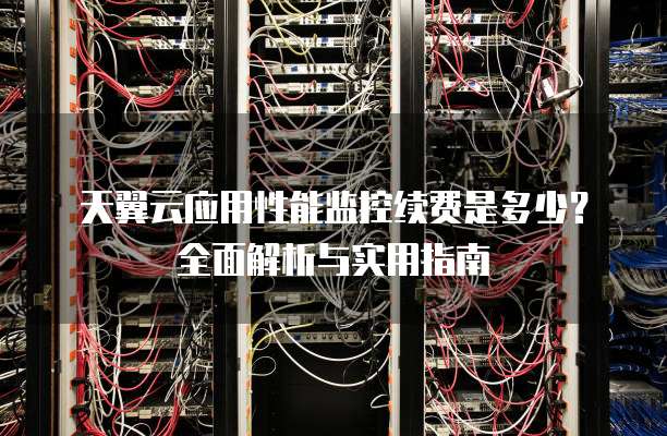 天翼云应用性能监控续费是多少?全面解析与实用指南