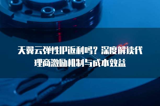 天翼云弹性IP返利吗?深度解读代理商激励机制与成本效益
