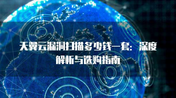 天翼云漏洞扫描多少钱一套:深度解析与选购指南