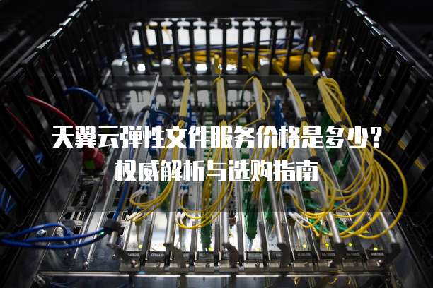 天翼云弹性文件服务价格是多少？权威解析与选购指南