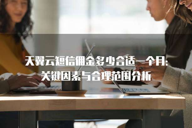 天翼云短信佣金多少合适一个月:关键因素与合理范围分析
