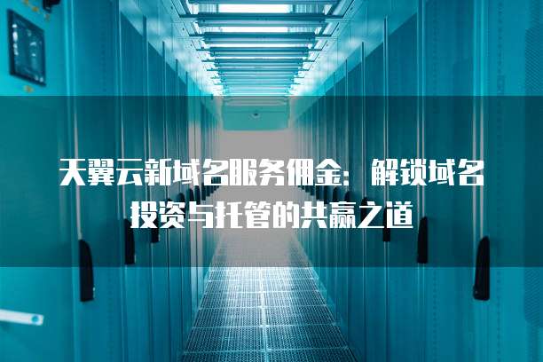 天翼云新域名服务佣金:解锁域名投资与托管的共赢之道