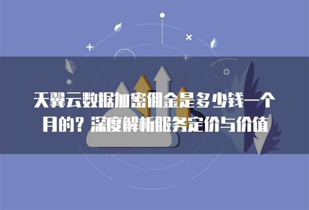 天翼云数据加密佣金是多少钱一个月的?深度解析服务定价与价值