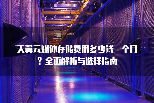 天翼云媒体存储费用多少钱一个月?全面解析与选择指南