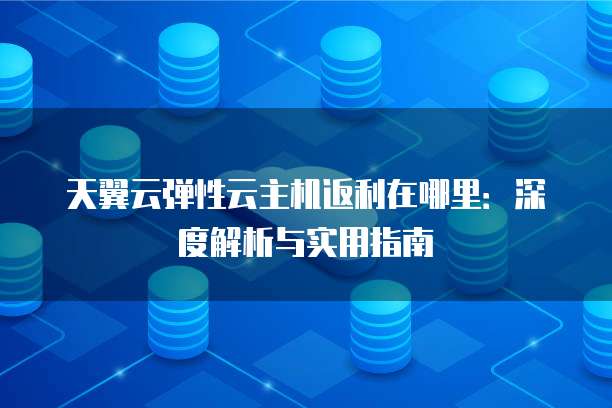 天翼云弹性云主机返利在哪里:深度解析与实用指南