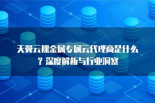天翼云裸金属专属云代理商是什么?深度解析与行业洞察