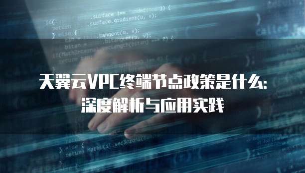 天翼云VPC终端节点政策是什么:深度解析与应用实践