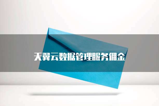 天翼云数据管理服务佣金