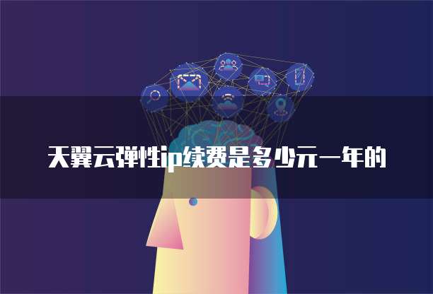 天翼云弹性ip续费是多少元一年的