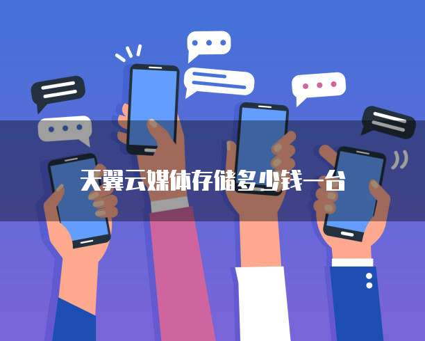 天翼云媒体存储多少钱一台