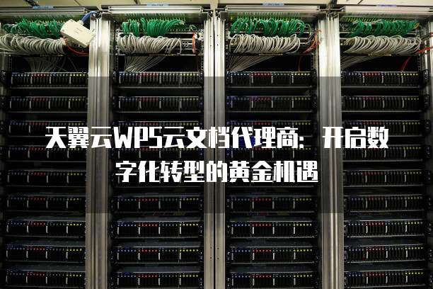 天翼云WPS云文档代理商:开启数字化转型的黄金机遇