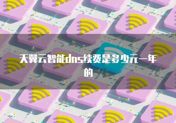天翼云智能dns续费是多少元一年的