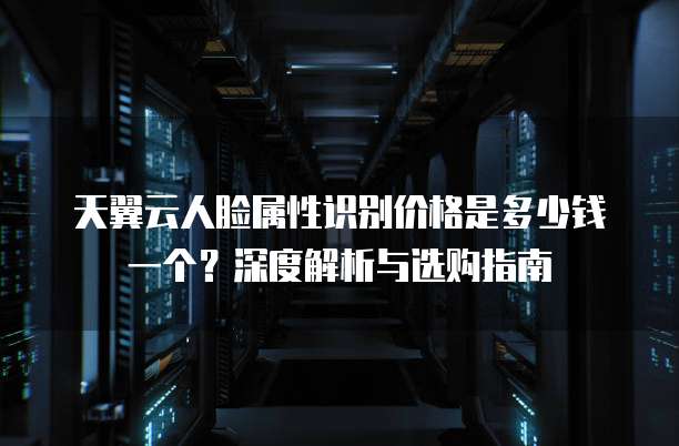 天翼云人脸属性识别价格是多少钱一个?深度解析与选购指南