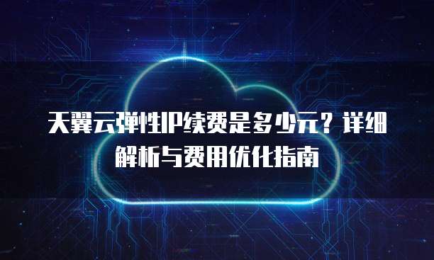 天翼云弹性IP续费是多少元？详细解析与费用优化指南