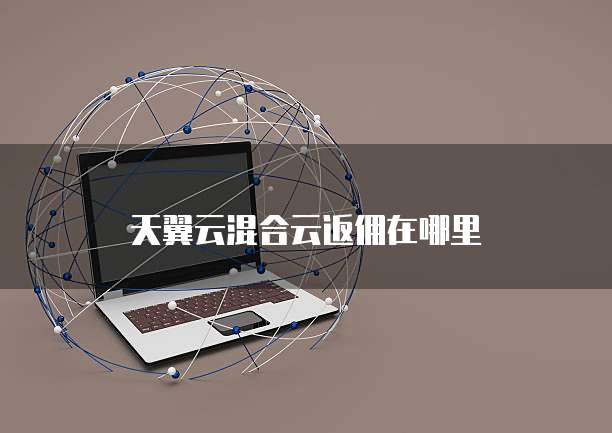 天翼云混合云返佣在哪里