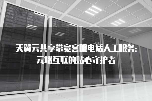 天翼云共享带宽客服电话人工服务:云端互联的贴心守护者