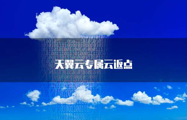 天翼云专属云返点