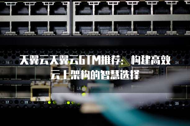 天翼云天翼云GTM推荐:构建高效云上架构的智慧选择