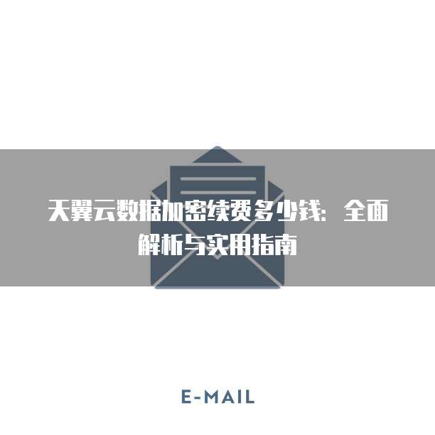 天翼云数据加密续费多少钱:全面解析与实用指南