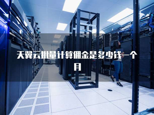 天翼云批量计算佣金是多少钱一个月
