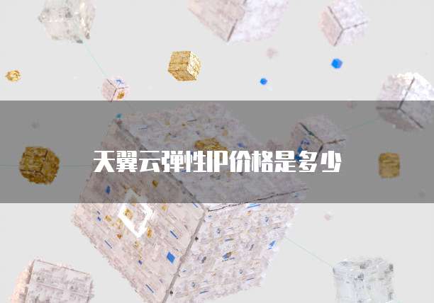 天翼云弹性IP价格是多少