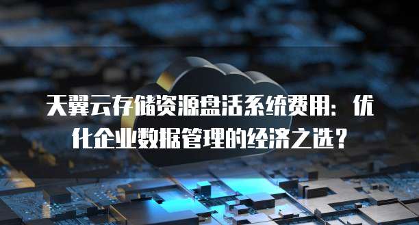 天翼云存储资源盘活系统费用:优化企业数据管理的经济之选?