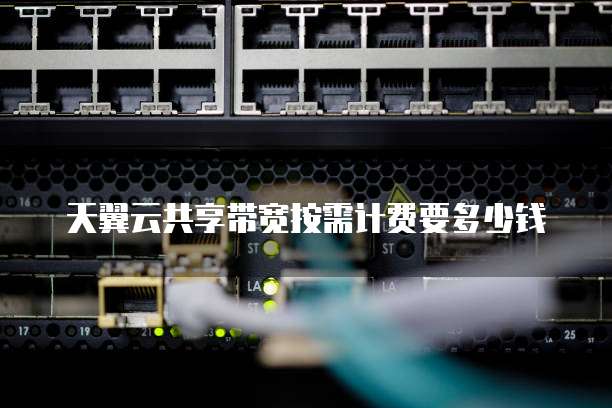 天翼云共享带宽按需计费要多少钱