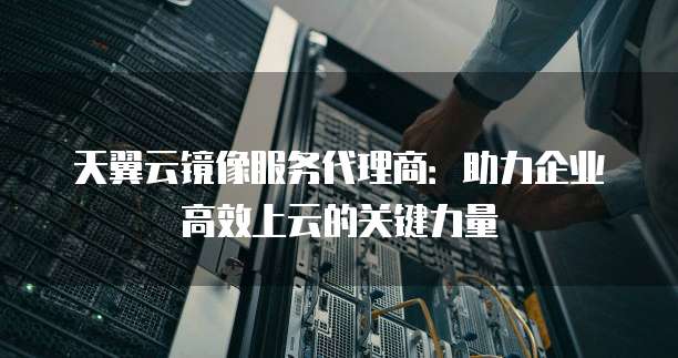 天翼云镜像服务代理商:助力企业高效上云的关键力量