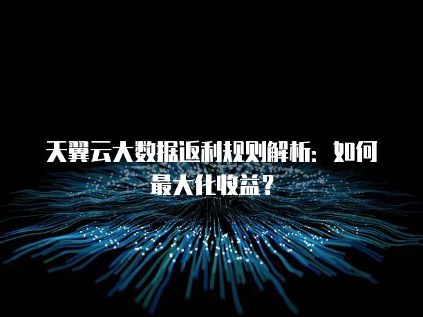天翼云大数据返利规则解析：如何最大化收益？