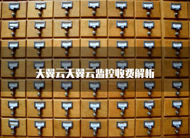 天翼云天翼云监控收费解析