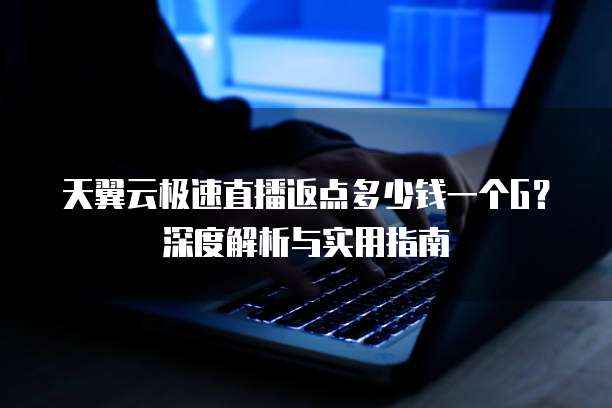 天翼云极速直播返点多少钱一个G?深度解析与实用指南