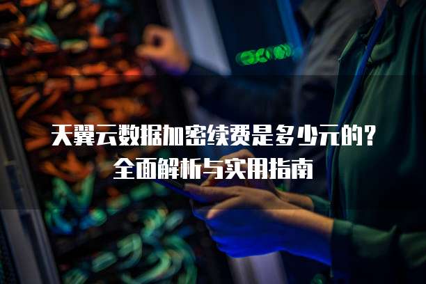天翼云数据加密续费是多少元的?全面解析与实用指南