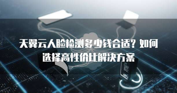 天翼云人脸检测多少钱合适?如何选择高性价比解决方案