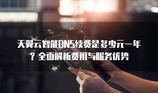 天翼云智能DNS续费是多少元一年?全面解析费用与服务优势