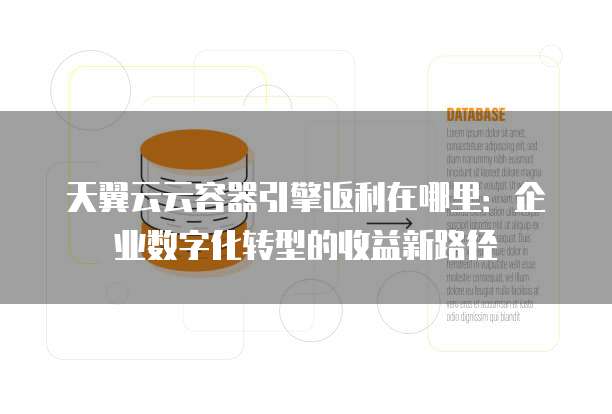 天翼云云容器引擎返利在哪里:企业数字化转型的收益新路径