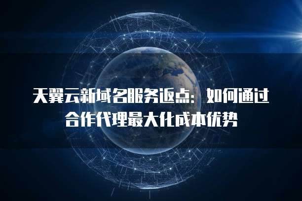 天翼云新域名服务返点:如何通过合作代理最大化成本优势