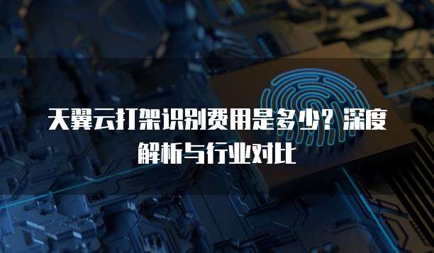 天翼云打架识别费用是多少?深度解析与行业对比