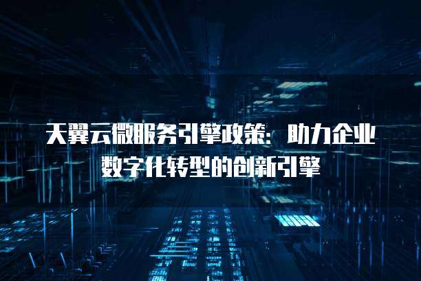 天翼云微服务引擎政策：助力企业数字化转型的创新引擎