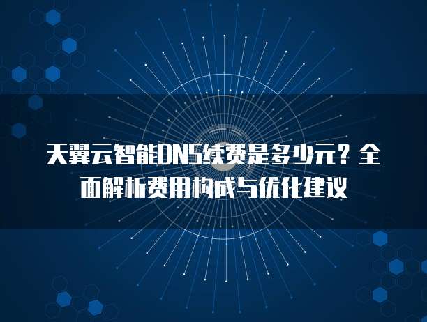 天翼云智能DNS续费是多少元？全面解析费用构成与优化建议
