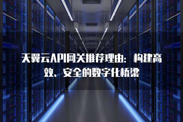 天翼云API网关推荐理由:构建高效、安全的数字化桥梁