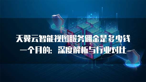 天翼云智能视图服务佣金是多少钱一个月的:深度解析与行业对比