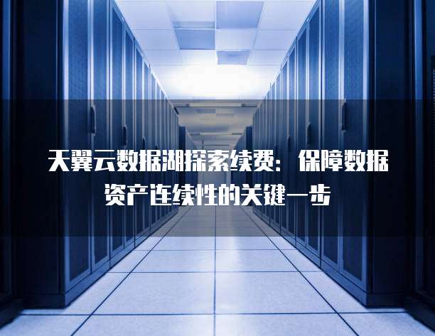 天翼云数据湖探索续费:保障数据资产连续性的关键一步