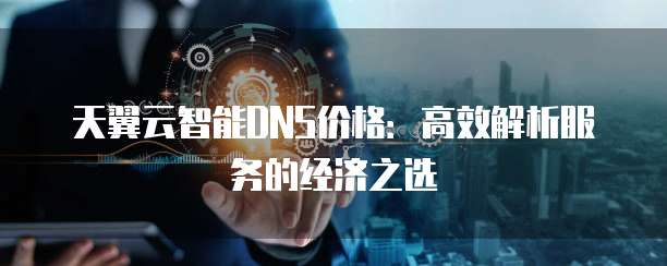 天翼云智能DNS价格:高效解析服务的经济之选
